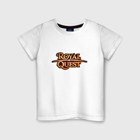 Детская футболка хлопок с принтом Royal Quest в Тюмени, 100% хлопок | круглый вырез горловины, полуприлегающий силуэт, длина до линии бедер | Тематика изображения на принте: 