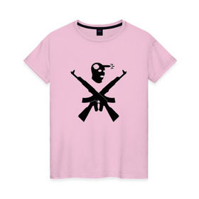 Женская футболка хлопок с принтом Headshot в Тюмени, 100% хлопок | прямой крой, круглый вырез горловины, длина до линии бедер, слегка спущенное плечо | cs:go | headshot | для фанатов игры 