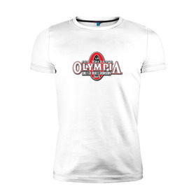 Мужская футболка премиум с принтом Mr. Olympia в Тюмени, 92% хлопок, 8% лайкра | приталенный силуэт, круглый вырез ворота, длина до линии бедра, короткий рукав | Тематика изображения на принте: heath | kai | mr | olimpia | olympia | мистер | олимпия