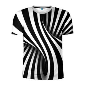 Мужская футболка 3D спортивная с принтом Оптические иллюзии в Тюмени, 100% полиэстер с улучшенными характеристиками | приталенный силуэт, круглая горловина, широкие плечи, сужается к линии бедра | глюк | иллюзия | мем | оптика | орнамент | узор