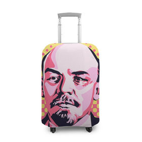 Чехол для чемодана 3D с принтом Поп-арт. Ленин в Тюмени, 86% полиэфир, 14% спандекс | двустороннее нанесение принта, прорези для ручек и колес | lenin | ильич | ленин | поп арт | ретро | ссср | товарищ