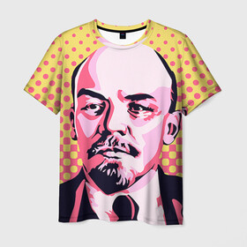 Мужская футболка 3D с принтом Поп-арт. Ленин в Тюмени, 100% полиэфир | прямой крой, круглый вырез горловины, длина до линии бедер | lenin | ильич | ленин | поп арт | ретро | ссср | товарищ