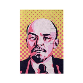 Обложка для паспорта матовая кожа с принтом Поп-арт. Ленин в Тюмени, натуральная матовая кожа | размер 19,3 х 13,7 см; прозрачные пластиковые крепления | lenin | ильич | ленин | поп арт | ретро | ссср | товарищ