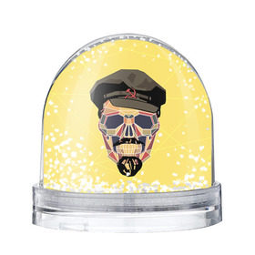 Снежный шар с принтом Полигональный череп Ленина в Тюмени, Пластик | Изображение внутри шара печатается на глянцевой фотобумаге с двух сторон | lenin | ильич | ленин | полигональный череп | ретро | ссср | товарищ | череп