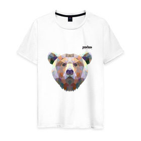 Мужская футболка хлопок с принтом Медведь Plan B №5 (чёрный) в Тюмени, 100% хлопок | прямой крой, круглый вырез горловины, длина до линии бедер, слегка спущенное плечо. | Тематика изображения на принте: planb | кальян | медведь | планб