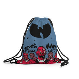 Рюкзак-мешок 3D с принтом Wu-Tang Clan в Тюмени, 100% полиэстер | плотность ткани — 200 г/м2, размер — 35 х 45 см; лямки — толстые шнурки, застежка на шнуровке, без карманов и подкладки | хип хоп