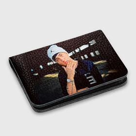 Картхолдер с принтом с принтом Eminem в Тюмени, натуральная матовая кожа | размер 7,3 х 10 см; кардхолдер имеет 4 кармана для карт; | eminem | music | rap | музыка | реп | эминем