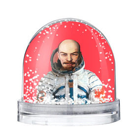 Снежный шар с принтом Ленин космонавт в Тюмени, Пластик | Изображение внутри шара печатается на глянцевой фотобумаге с двух сторон | lenin | ильич | космонавт | космос | ленин | ретро | ссср | товарищ