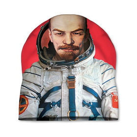 Шапка 3D с принтом Ленин космонавт в Тюмени, 100% полиэстер | универсальный размер, печать по всей поверхности изделия | lenin | ильич | космонавт | космос | ленин | ретро | ссср | товарищ