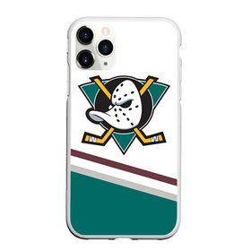 Чехол для iPhone 11 Pro Max матовый с принтом Anaheim Ducks Selanne в Тюмени, Силикон |  | Тематика изображения на принте: anaheim ducks selanne | nhl | спорт | хоккей