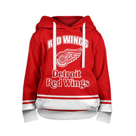 Детская толстовка 3D с принтом Detroit red wings в Тюмени, 100% полиэстер | двухслойный капюшон со шнурком для регулировки, мягкие манжеты на рукавах и по низу толстовки, спереди карман-кенгуру с мягким внутренним слоем | detroit red wings | nhl | спорт | хоккей