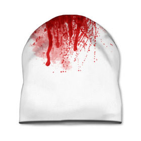 Шапка 3D с принтом Кровь в Тюмени, 100% полиэстер | универсальный размер, печать по всей поверхности изделия | halloween | без головы | кровь | праздник | тыква | хэллоуин