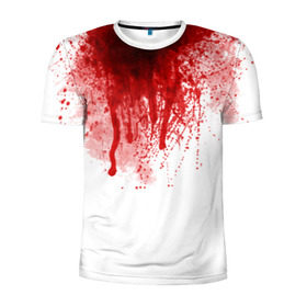 Мужская футболка 3D спортивная с принтом Кровь в Тюмени, 100% полиэстер с улучшенными характеристиками | приталенный силуэт, круглая горловина, широкие плечи, сужается к линии бедра | halloween | без головы | кровь | праздник | тыква | хэллоуин