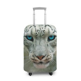 Чехол для чемодана 3D с принтом Снежный барс в Тюмени, 86% полиэфир, 14% спандекс | двустороннее нанесение принта, прорези для ручек и колес | барс | животные | кошка | снежный барс