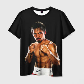 Мужская футболка 3D с принтом Менни Пакьяо в Тюмени, 100% полиэфир | прямой крой, круглый вырез горловины, длина до линии бедер | boxing | manny | pacquiao | бокс | боксер | знаменитость | мэнни | мэнни пакьяо | спорт