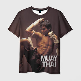 Мужская футболка 3D с принтом Муай тай в Тюмени, 100% полиэфир | прямой крой, круглый вырез горловины, длина до линии бедер | муай тай