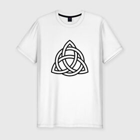 Мужская футболка премиум с принтом Зачарованные в Тюмени, 92% хлопок, 8% лайкра | приталенный силуэт, круглый вырез ворота, длина до линии бедра, короткий рукав | зачарованные | зачарованныеталисман | магия | символ