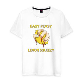 Мужская футболка хлопок с принтом EASY PEASY в Тюмени, 100% хлопок | прямой крой, круглый вырез горловины, длина до линии бедер, слегка спущенное плечо. | counter strike | cs | cs go | global offensive