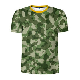 Мужская футболка 3D спортивная с принтом Хаки в Тюмени, 100% полиэстер с улучшенными характеристиками | приталенный силуэт, круглая горловина, широкие плечи, сужается к линии бедра | хаки