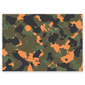 Поздравительная открытка с принтом Камуфляж в Тюмени, 100% бумага | плотность бумаги 280 г/м2, матовая, на обратной стороне линовка и место для марки
 | army | military | армейские | армия | камуфляж