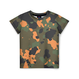 Детская футболка 3D с принтом Камуфляж в Тюмени, 100% гипоаллергенный полиэфир | прямой крой, круглый вырез горловины, длина до линии бедер, чуть спущенное плечо, ткань немного тянется | army | military | армейские | армия | камуфляж