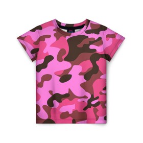 Детская футболка 3D с принтом Камуфляж в Тюмени, 100% гипоаллергенный полиэфир | прямой крой, круглый вырез горловины, длина до линии бедер, чуть спущенное плечо, ткань немного тянется | army | military | армия