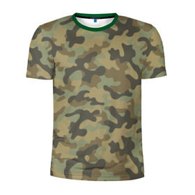 Мужская футболка 3D спортивная с принтом Хаки в Тюмени, 100% полиэстер с улучшенными характеристиками | приталенный силуэт, круглая горловина, широкие плечи, сужается к линии бедра | Тематика изображения на принте: army | military | армейские | армия | камуфляж | комуфляж