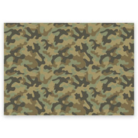 Поздравительная открытка с принтом Хаки в Тюмени, 100% бумага | плотность бумаги 280 г/м2, матовая, на обратной стороне линовка и место для марки
 | army | military | армейские | армия | камуфляж | комуфляж