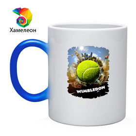 Кружка хамелеон с принтом Уимблдон (Wimbledon) в Тюмени, керамика | меняет цвет при нагревании, емкость 330 мл | wimbledon | англия | большой теннис | великобритания | теннисный мяч | уимблдон
