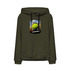 Мужская толстовка хлопок с принтом Уимблдон (Wimbledon) в Тюмени, френч-терри, мягкий теплый начес внутри (100% хлопок) | карман-кенгуру, эластичные манжеты и нижняя кромка, капюшон с подкладом и шнурком | wimbledon | англия | большой теннис | великобритания | теннисный мяч | уимблдон