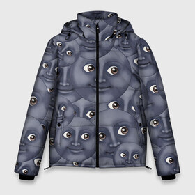 Мужская зимняя куртка 3D с принтом Эмодзи в Тюмени, верх — 100% полиэстер; подкладка — 100% полиэстер; утеплитель — 100% полиэстер | длина ниже бедра, свободный силуэт Оверсайз. Есть воротник-стойка, отстегивающийся капюшон и ветрозащитная планка. 

Боковые карманы с листочкой на кнопках и внутренний карман на молнии. | Тематика изображения на принте: emoji | moon | луна | смайл | смайлик | эмоджи | эмодзи