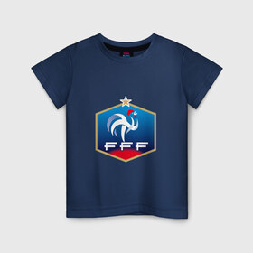 Детская футболка хлопок с принтом Сборная Франции в Тюмени, 100% хлопок | круглый вырез горловины, полуприлегающий силуэт, длина до линии бедер | сборная франции
france | франция | футбол