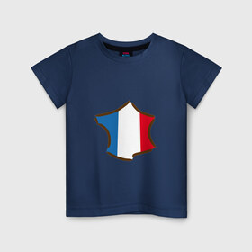 Детская футболка хлопок с принтом Сборная Франции в Тюмени, 100% хлопок | круглый вырез горловины, полуприлегающий силуэт, длина до линии бедер | 
