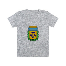 Детская футболка хлопок с принтом Сборная Аргентины в Тюмени, 100% хлопок | круглый вырез горловины, полуприлегающий силуэт, длина до линии бедер | argentina | аргентина | сборная аргентина | футбол