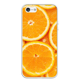 Чехол для iPhone 5/5S матовый с принтом Апельсин в Тюмени, Силикон | Область печати: задняя сторона чехла, без боковых панелей | апельсин | еда | лимон | фрукт