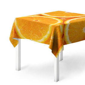 Скатерть 3D с принтом Апельсин в Тюмени, 100% полиэстер (ткань не мнется и не растягивается) | Размер: 150*150 см | апельсин | еда | лимон | фрукт