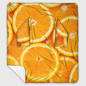 Плед с рукавами с принтом Апельсин в Тюмени, 100% полиэстер | Закругленные углы, все края обработаны. Ткань не мнется и не растягивается. Размер 170*145 | апельсин | еда | лимон | фрукт