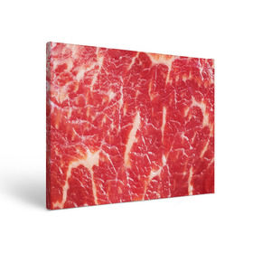 Холст прямоугольный с принтом Мясо в Тюмени, 100% ПВХ |  | Тематика изображения на принте: бекон | еда | мясо