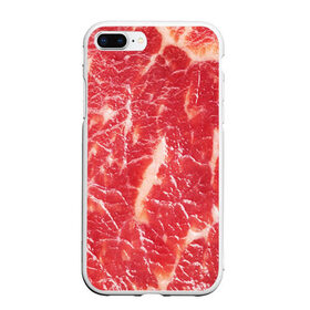 Чехол для iPhone 7Plus/8 Plus матовый с принтом Мясо в Тюмени, Силикон | Область печати: задняя сторона чехла, без боковых панелей | бекон | еда | мясо