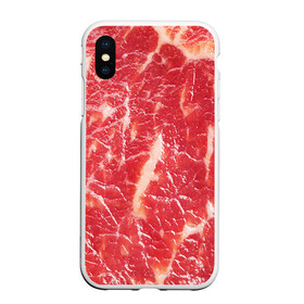 Чехол для iPhone XS Max матовый с принтом Мясо в Тюмени, Силикон | Область печати: задняя сторона чехла, без боковых панелей | Тематика изображения на принте: бекон | еда | мясо