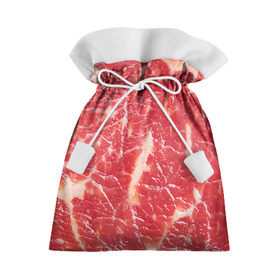 Подарочный 3D мешок с принтом Мясо в Тюмени, 100% полиэстер | Размер: 29*39 см | Тематика изображения на принте: бекон | еда | мясо