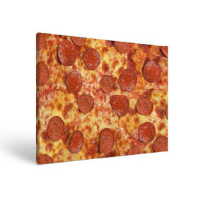 Холст прямоугольный с принтом Пицца в Тюмени, 100% ПВХ |  | pizza | еда | пицца | фастфуд