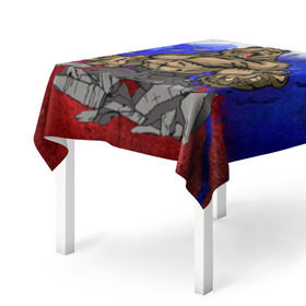 Скатерть 3D с принтом Медведь в Тюмени, 100% полиэстер (ткань не мнется и не растягивается) | Размер: 150*150 см | флаг россии