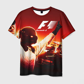 Мужская футболка 3D с принтом Формула 1 в Тюмени, 100% полиэфир | прямой крой, круглый вырез горловины, длина до линии бедер | формула 1