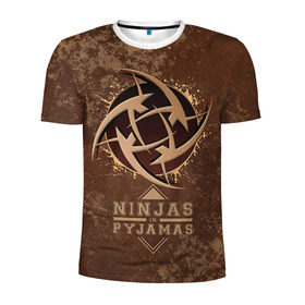 Мужская футболка 3D спортивная с принтом Ninjas In Pyjamas в Тюмени, 100% полиэстер с улучшенными характеристиками | приталенный силуэт, круглая горловина, широкие плечи, сужается к линии бедра | nip