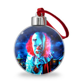 Ёлочный шар с принтом Клоун в Тюмени, Пластик | Диаметр: 77 мм | halloween | злодей | злой | клоун | монстр | хэлоуин
