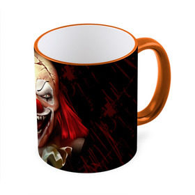 Кружка 3D с принтом Зомби клоун в Тюмени, керамика | ёмкость 330 мл | halloween | злодей | злой | клоун | монстр | хэлоуин