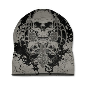 Шапка 3D с принтом Skulls в Тюмени, 100% полиэстер | универсальный размер, печать по всей поверхности изделия | skull | skulls | череп | черепа