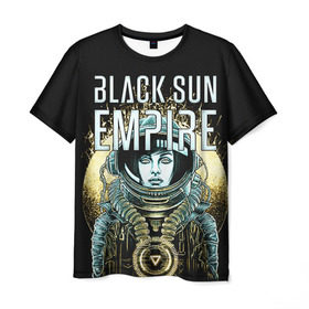 Мужская футболка 3D с принтом Black Sun Empire в Тюмени, 100% полиэфир | прямой крой, круглый вырез горловины, длина до линии бедер | Тематика изображения на принте: empire