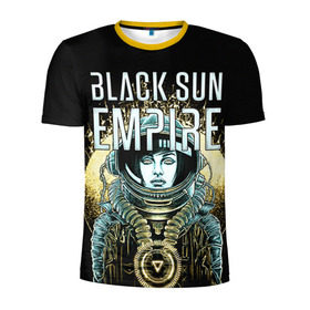Мужская футболка 3D спортивная с принтом Black Sun Empire в Тюмени, 100% полиэстер с улучшенными характеристиками | приталенный силуэт, круглая горловина, широкие плечи, сужается к линии бедра | empire